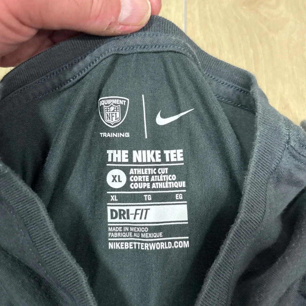 Nike Miami Dolphins NFL Training Dri-FIT T-Shirt Mens XL Black Teal Athletic Cut